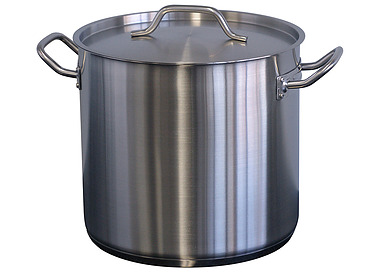 Stainless Steel Pujadas Stockpot With Cover 320 x 320mm 24L