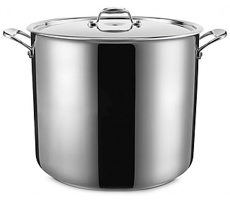 Stainless Steel Pujadas Stockpot With Cover 350 x 350mm 33.6L