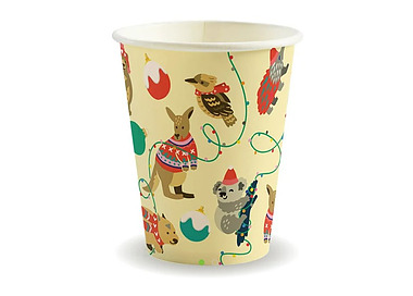 Biopak Coffee Cup 12oz Christmas 1000/Ctn