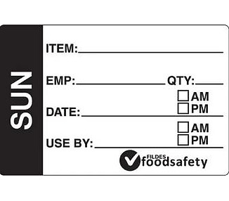 Daydot Removable Prep Sunday 49 x 75mm 250/Roll