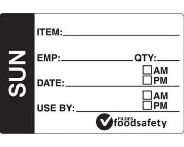 Daydot Removable Prep Sunday 49 x 75mm 250/Roll