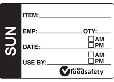 Daydot Removable Prep Sunday 49 x 75mm 250/Roll