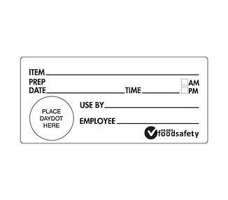 Daydot Removable Shelf Life Label 102 x 47mm 500/Roll