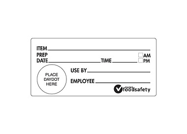 Daydot Removable Shelf Life Label 102 x 47mm 500/Roll