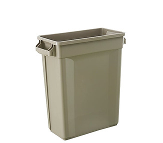 Slim Jim Rectangular Bin Beige 60L