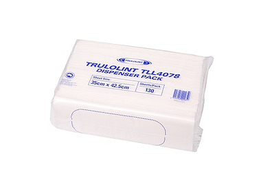 White Trulolint Cleaning Cloth 35 x 42.5cm 650/Ctn