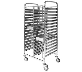 Stainless Steel Double Trolley for Gastronorm Tray 740 x 550 x 1735mm