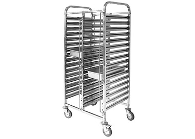 Stainless Steel Double Trolley for Gastronorm Tray 740 x 550 x 1735mm