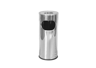 Floor Ashtray With Bin Stainless Steel 600 x 250mm