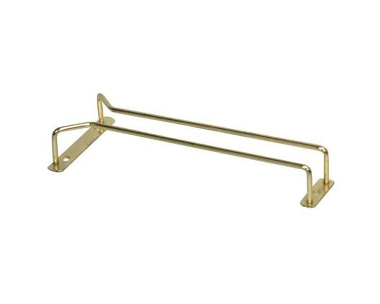 Brass Single Row Glass Hanger 250mm