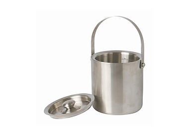 Insulated Stainless Steel Ice Bucket With Handle 1L