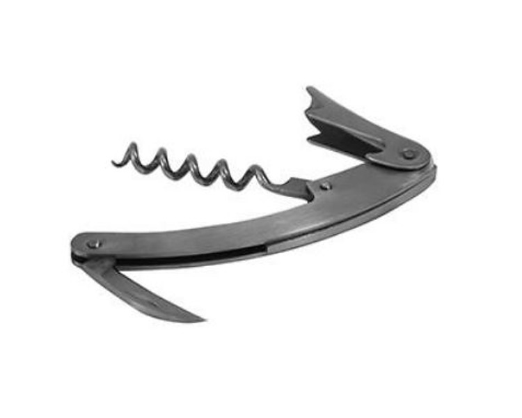 Stainless Steel Curved Waiters Friend Serrated Blade