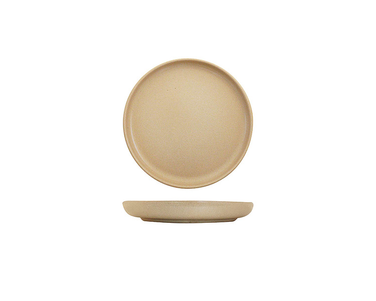 Eclipse Uno Taupe Round Plate 175mm 6/Ctn