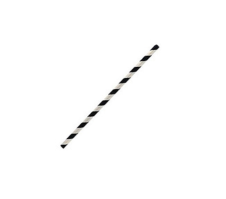 Paper Straw Cocktail Black & White Stripe 2500/Ctn