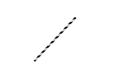 Paper Straw Cocktail Black & White Stripe 2500/Ctn