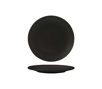 Zuma Charcoal Ribbed Plate 210mm 6/Pkt