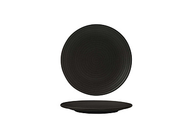 Zuma Charcoal Ribbed Plate 210mm 6/Pkt