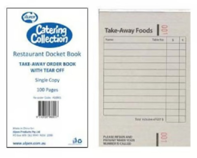 Single Docket Book 100 Book With Tear Off Strip 100/Ctn