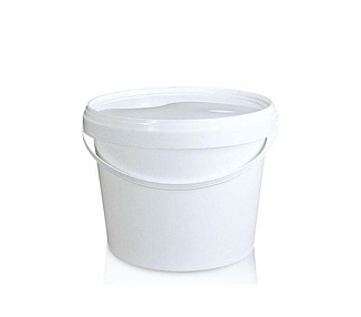 White Round Pail With Lid 5L