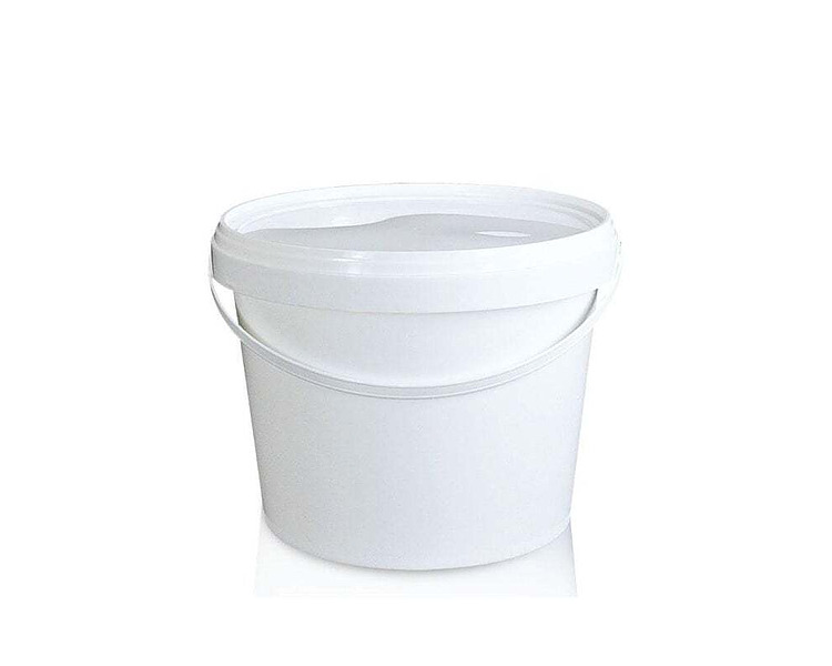 White Round Pail With Lid 5L