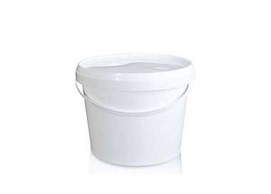 White Round Pail With Lid 5L