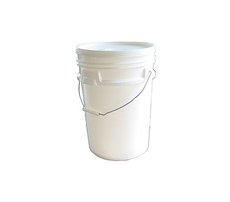 White Round Pail With Lid 20L