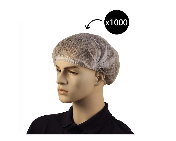 Hair Net Crimpled White 1000/Pkt