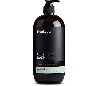 Thank You Body Wash Mint & Spring FLowers 1000ml 3/Pkt