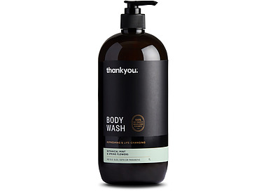 Thank You Body Wash Mint & Spring FLowers 1000ml 3/Pkt