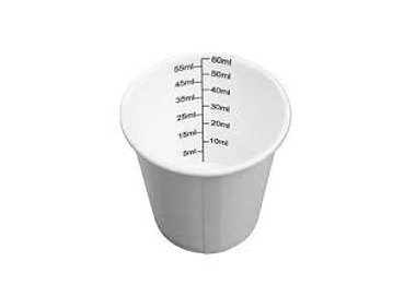 White Paper Cup Taster 60ml With Increments