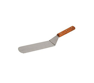 Stainless Steel Scraper Flexible Turner Wood Handle 245 x 75mm 