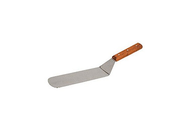 Stainless Steel Scraper Flexible Turner Wood Handle 245 x 75mm 