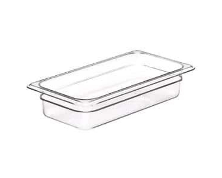 Food Pan Polycarb Clear 1/3 x 65mm 12/Ctn