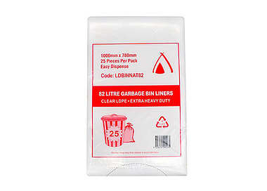 Bin Liner Extra Heavy Duty Natural 82L 200/Ctn