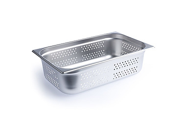 Steam Pan Anti Jam 1/1 150mm Perforated 6/Ctn