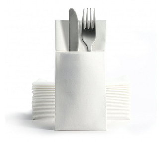 Cutlery Pocket Napkin Airlaid White 300/Ctn