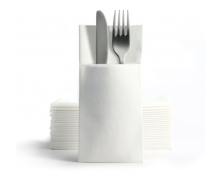 Cutlery Pocket Napkin Airlaid White 300/Ctn