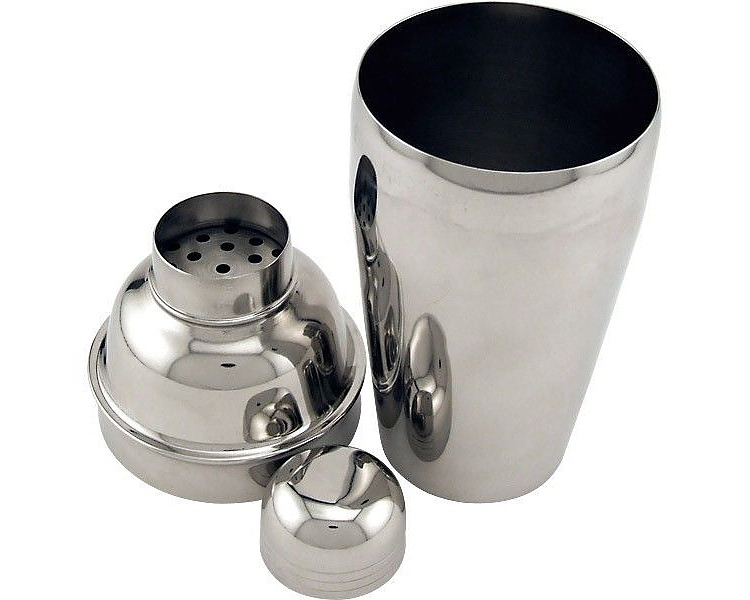 Stainless Steel 3 Piece Cocktail Shaker 750ml