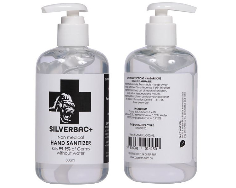 Silverbac Antibacterial Hand Sanitiser Gel 300ml