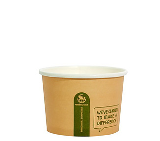 PLA Kraft Round Soup Bowl 8oz