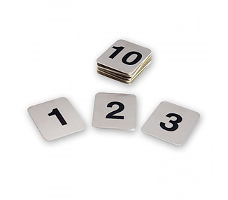 Table Number Set Adhesive Stainless Steel 21-30