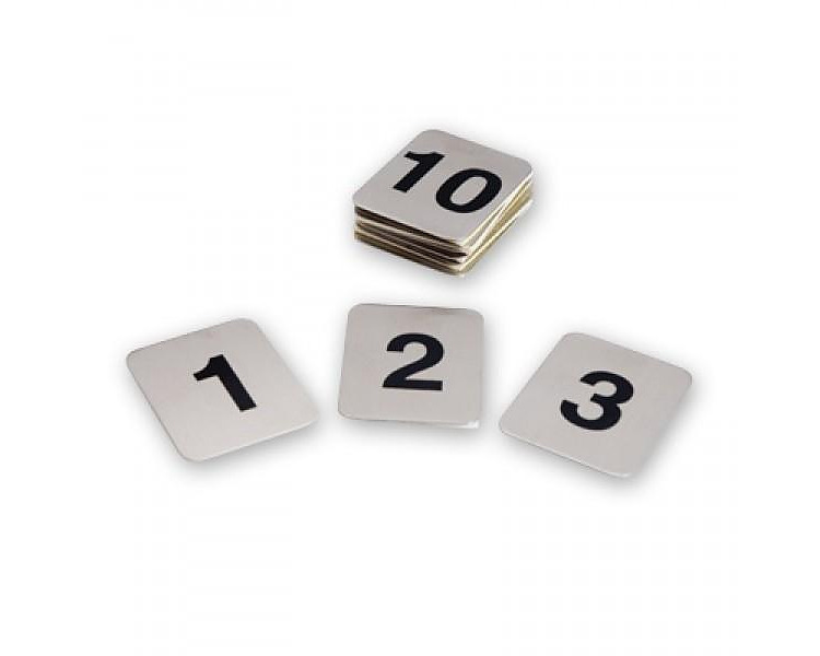 Table Number Set Adhesive Stainless Steel 21-30