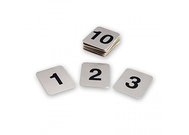 Table Number Set Adhesive Stainless Steel 31-40