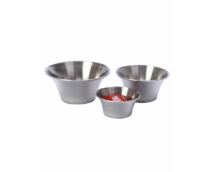 Stainless Steel Sauce Cup Flared 80 x 35mm 12/Pkt