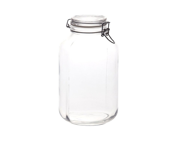 Jar Fido Terrine Clear Lid 4L 6/Ctn