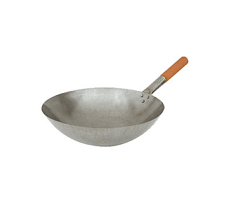 Wok Iron With Wood Handle 38Cm 10/Ctn