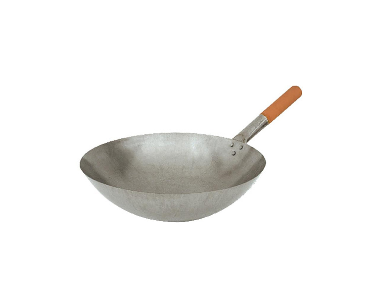 Wok Iron With Wood Handle 38Cm 10/Ctn