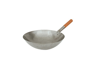 Wok Iron With Wood Handle 38Cm 10/Ctn