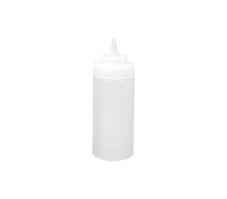 Clear Squeeze Bottle Wide Mouth 480ml 