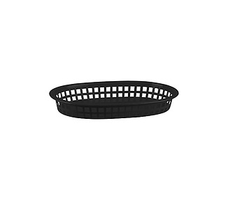 Black Rectangle Plastic Basket 270 x 180 x 40mm 36/Ctn